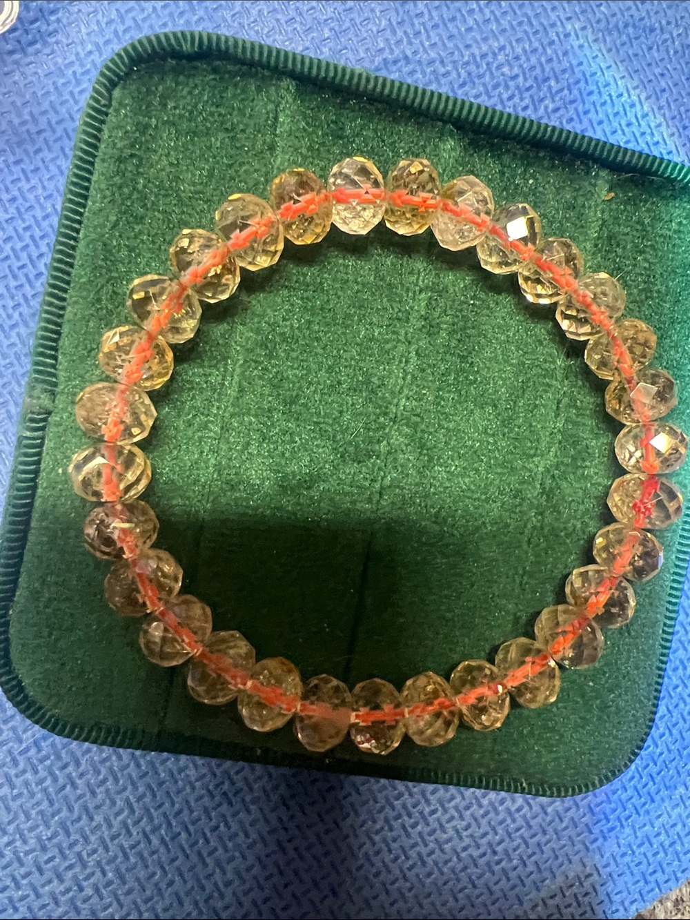 Faceted citrine Crystal Beaded Bracelet